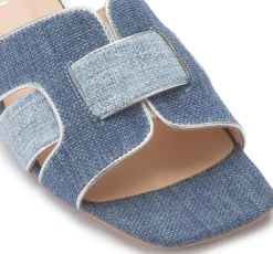 Sandalen|Pantoletten|Horsch Schuhe Pantolette in Übergrößen Blau