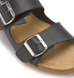 Sandalen|Pantoletten|Horsch Schuhe Pantolette in Übergrößen Schwarz