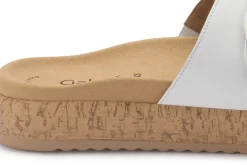 Sandalen|Pantoletten|Gabor Pantolette in Übergrößen Weiß