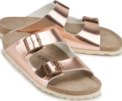 Sandalen|Pantoletten|Horsch Schuhe Pantolette in Übergrößen Gold
