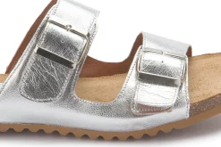 Sandalen|Pantoletten|Horsch Schuhe Pantolette in Übergrößen Silber