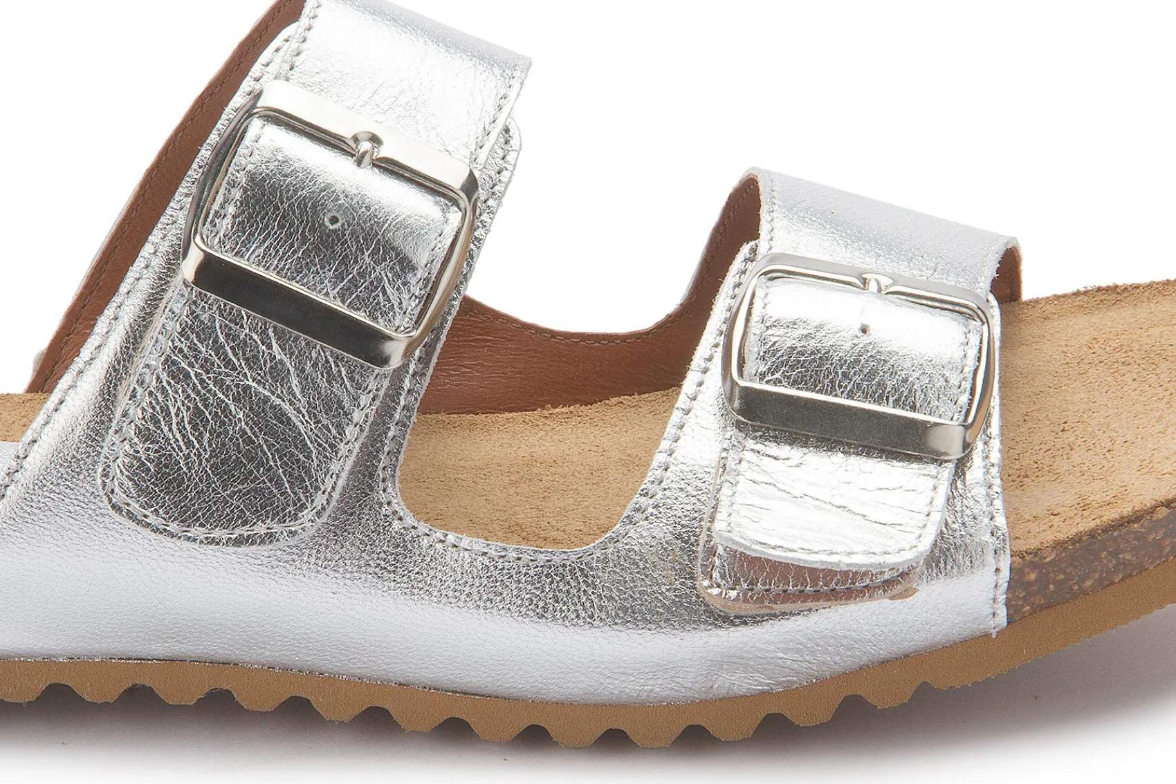 Sandalen|Pantoletten|Horsch Schuhe Pantolette in Übergrößen Silber