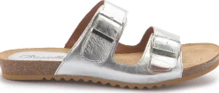 Sandalen|Pantoletten|Horsch Schuhe Pantolette in Übergrößen Silber