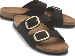 Sandalen|Pantoletten|Horsch Schuhe Pantolette in Übergrößen Schwarz