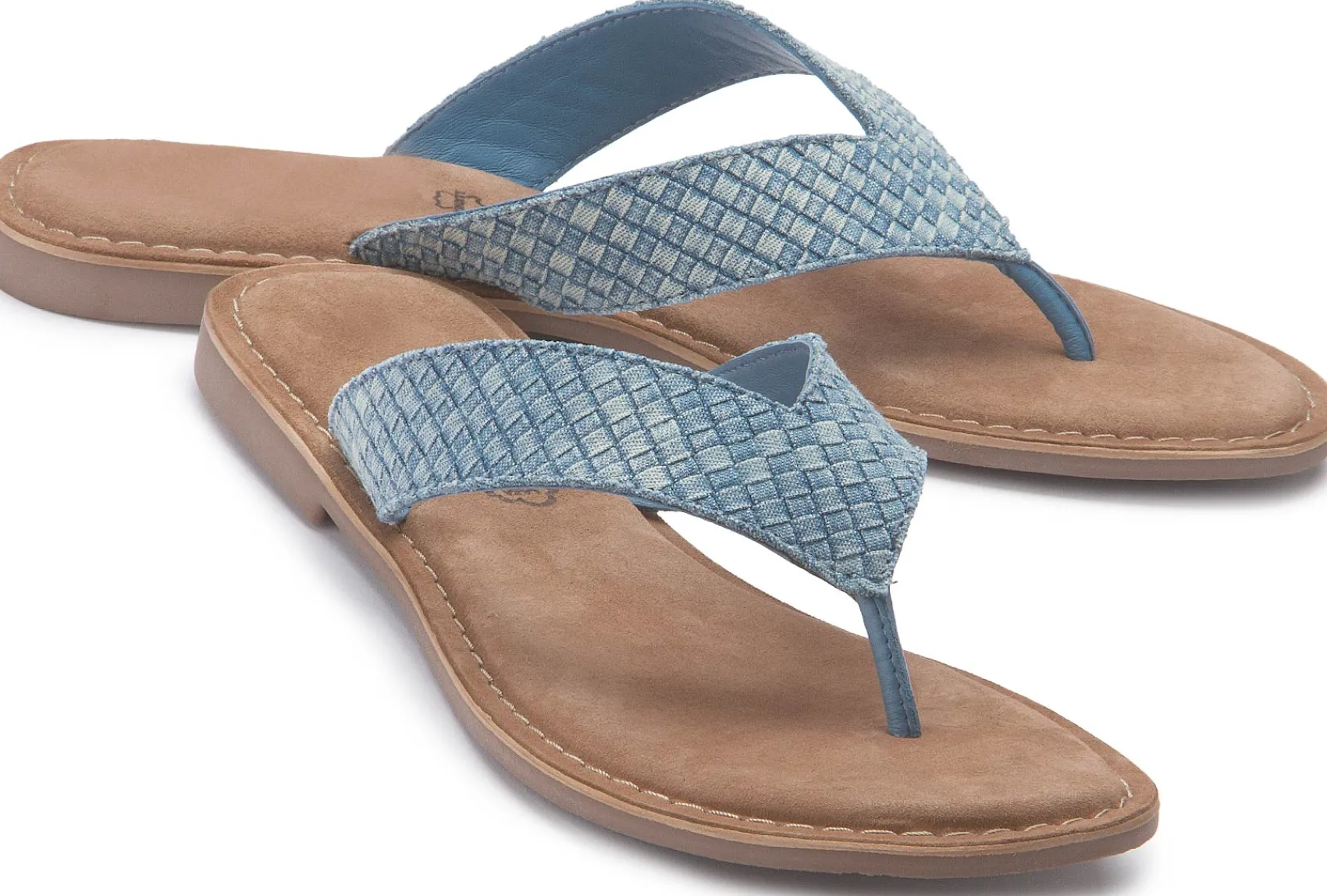 Sandalen|Pantoletten|Horsch Schuhe Pantolette in Übergrößen Blau