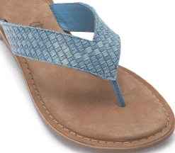 Sandalen|Pantoletten|Horsch Schuhe Pantolette in Übergrößen Blau