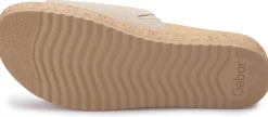 Sandalen|Pantoletten|Gabor Pantolette in Übergrößen Beige