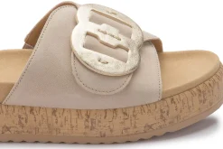 Sandalen|Pantoletten|Gabor Pantolette in Übergrößen Beige