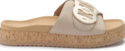 Sandalen|Pantoletten|Gabor Pantolette in Übergrößen Beige