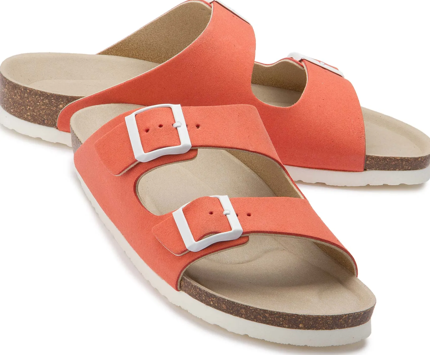 Sandalen|Pantoletten|Horsch Schuhe Pantolette in Übergrößen Orange