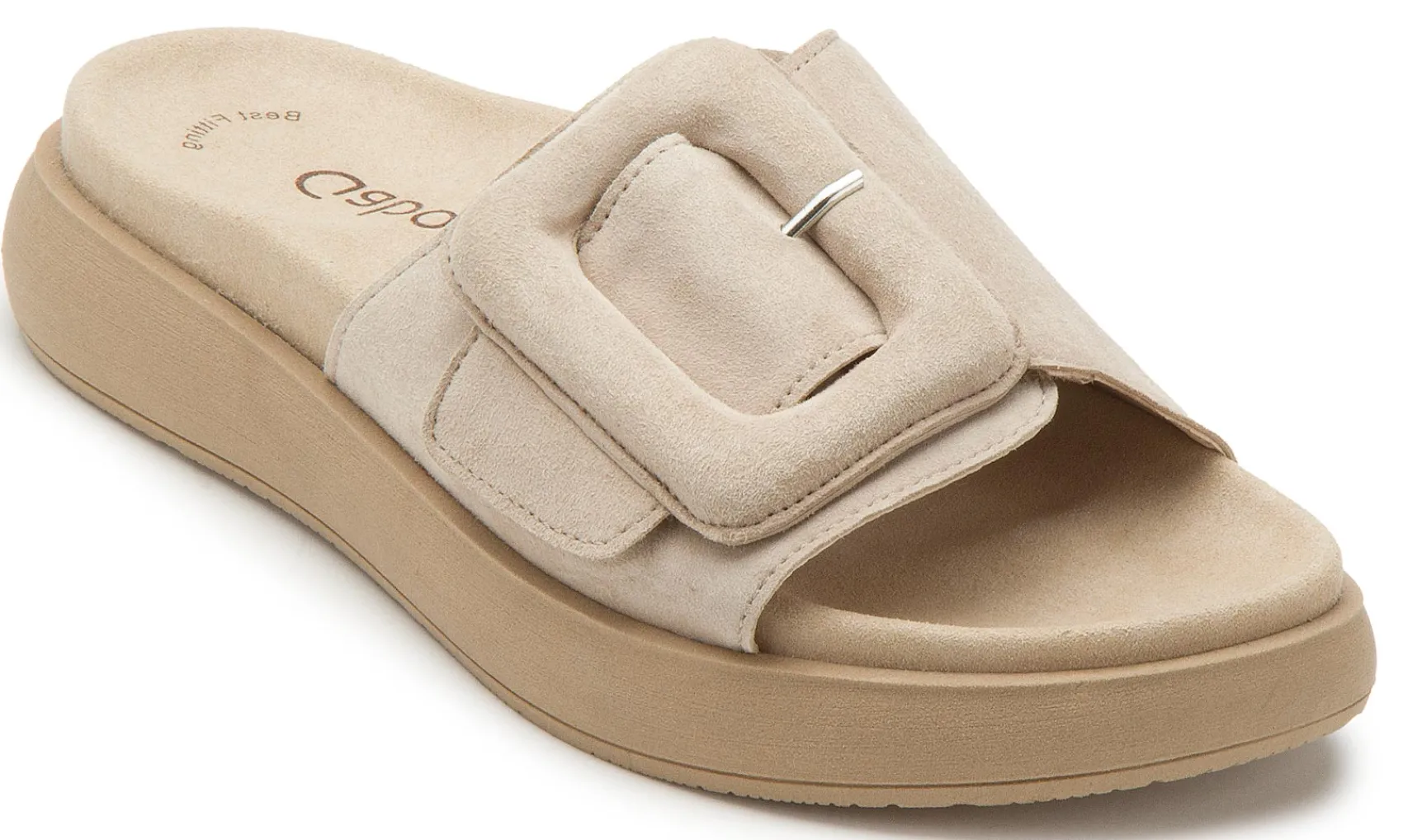 Sandalen|Pantoletten|Gabor Pantolette in Übergrößen Beige