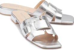 Sandalen|Pantoletten|Horsch Schuhe Pantolette in Übergrößen Silber