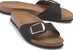 Sandalen|Pantoletten|Horsch Schuhe Pantolette in Übergrößen Schwarz