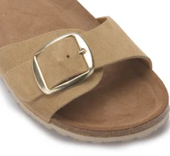 Sandalen|Pantoletten|Horsch Schuhe Pantolette in Übergrößen Beige