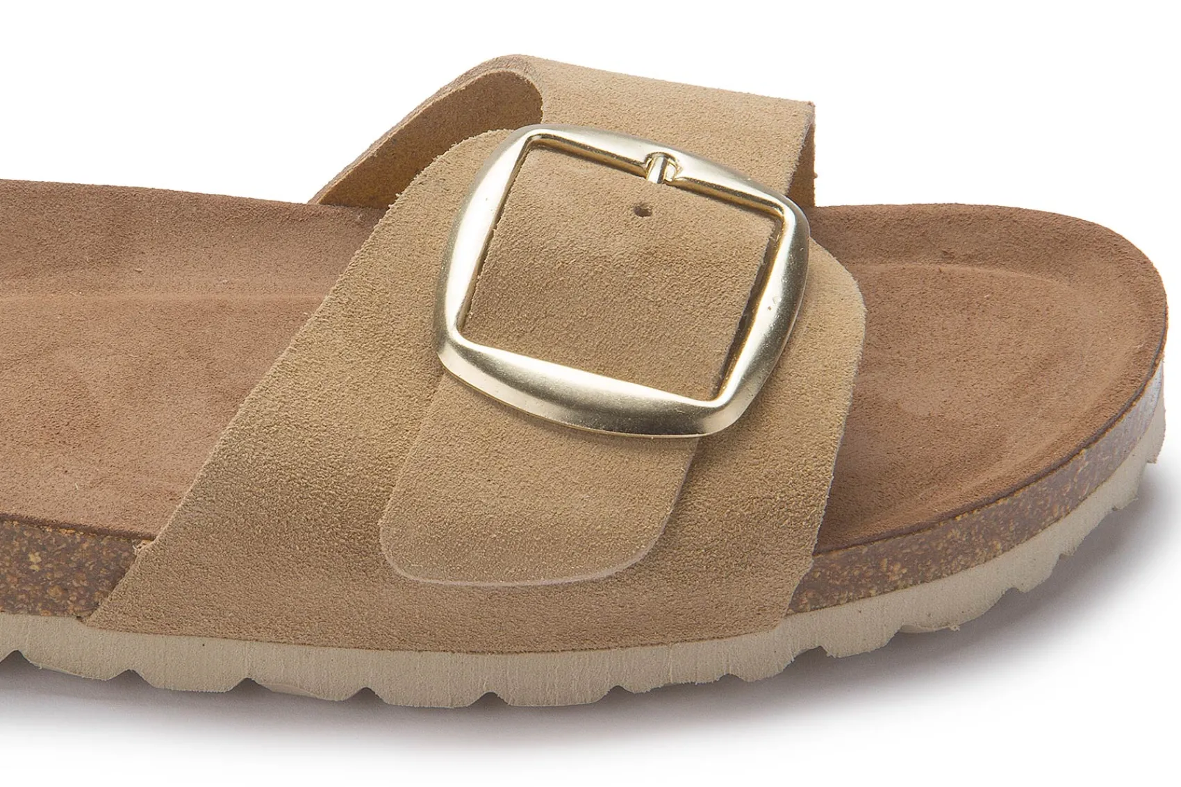 Sandalen|Pantoletten|Horsch Schuhe Pantolette in Übergrößen Beige