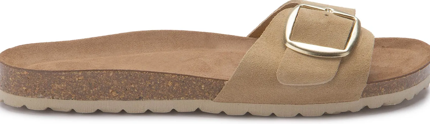 Sandalen|Pantoletten|Horsch Schuhe Pantolette in Übergrößen Beige