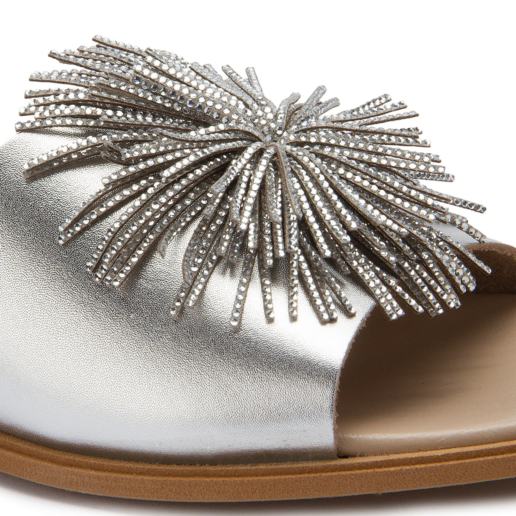 Sandalen|Pantoletten|Horsch Schuhe Pantolette in Übergrößen Silber