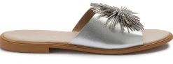 Sandalen|Pantoletten|Horsch Schuhe Pantolette in Übergrößen Silber