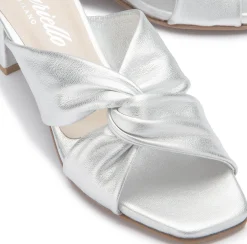 Sandalen|Pantoletten|Horsch Schuhe Pantolette in Übergrößen Silber