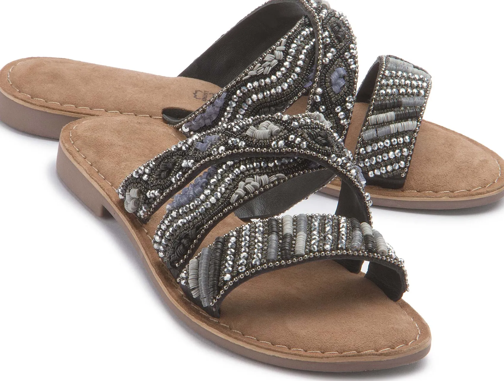Sandalen|Pantoletten|Horsch Schuhe Pantolette in Übergrößen Schwarz