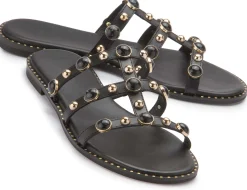 Sandalen|Pantoletten|Kotris Pantolette in Übergrößen Schwarz