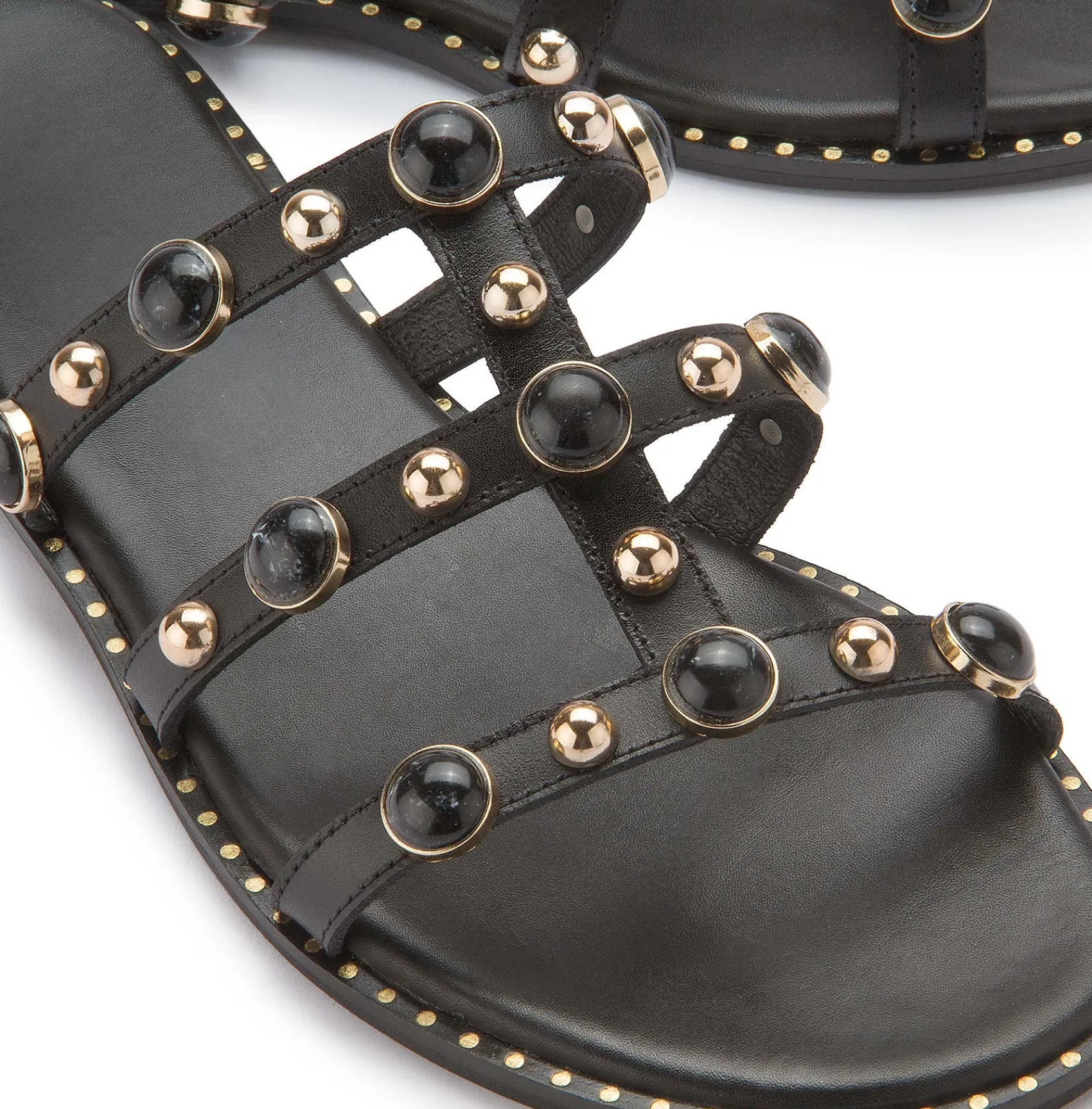 Sandalen|Pantoletten|Kotris Pantolette in Übergrößen Schwarz
