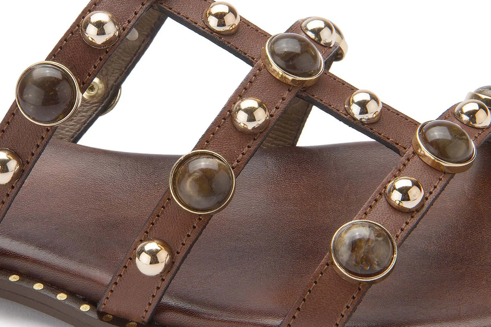 Sandalen|Pantoletten|Kotris Pantolette in Übergrößen Braun