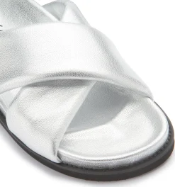 Sandalen|Pantoletten|Horsch Schuhe Pantolette in Übergrößen Silber