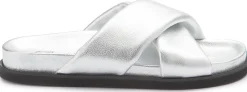 Sandalen|Pantoletten|Horsch Schuhe Pantolette in Übergrößen Silber
