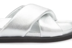Sandalen|Pantoletten|Horsch Schuhe Pantolette in Übergrößen Silber