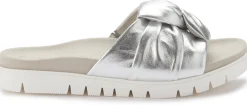 Sandalen|Pantoletten|Gabor Pantolette in Übergrößen Silber