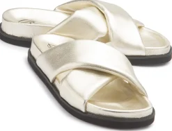 Sandalen|Pantoletten|Horsch Schuhe Pantolette in Übergrößen Gold