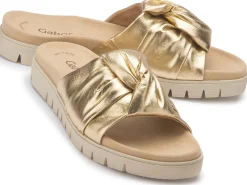 Sandalen|Pantoletten|Gabor Pantolette in Übergrößen Gold
