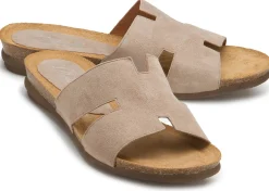 Sandalen|Pantoletten|Horsch Schuhe Pantolette in Übergrößen Beige