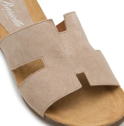 Sandalen|Pantoletten|Horsch Schuhe Pantolette in Übergrößen Beige
