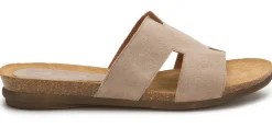 Sandalen|Pantoletten|Horsch Schuhe Pantolette in Übergrößen Beige