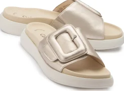 Sandalen|Pantoletten|Gabor Pantolette in Übergrößen Gold