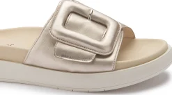 Sandalen|Pantoletten|Gabor Pantolette in Übergrößen Gold