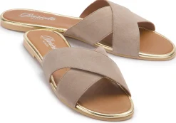 Sandalen|Pantoletten|Horsch Schuhe Pantolette in Übergrößen Beige