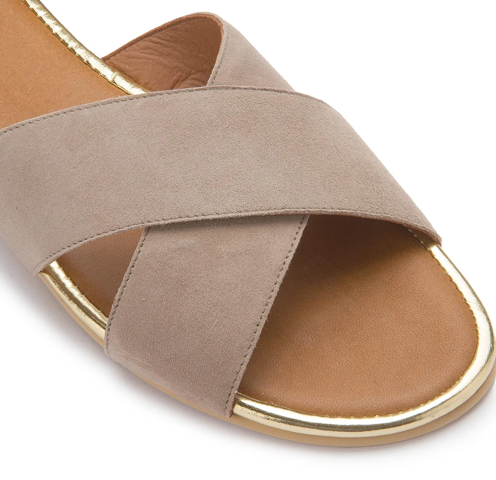 Sandalen|Pantoletten|Horsch Schuhe Pantolette in Übergrößen Beige