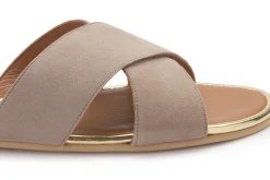 Sandalen|Pantoletten|Horsch Schuhe Pantolette in Übergrößen Beige