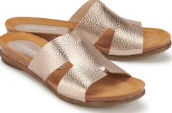 Sandalen|Pantoletten|Horsch Schuhe Pantolette in Übergrößen Gold