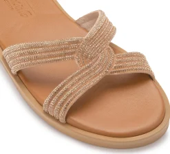 Sandalen|Pantoletten|Horsch Schuhe Pantolette in Übergrößen Gold