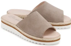 Sandalen|Pantoletten|Horsch Schuhe Pantolette in Übergrößen Beige