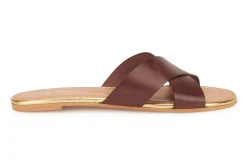 Sandalen|Pantoletten|Horsch Schuhe Pantolette in Übergrößen Braun
