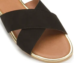 Sandalen|Pantoletten|Horsch Schuhe Pantolette in Übergrößen Schwarz