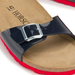 Sandalen|Pantoletten|Horsch Schuhe Pantolette in Übergrößen Blau