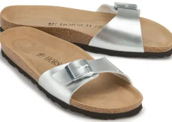 Sandalen|Pantoletten|Horsch Schuhe Pantolette in Übergrößen Silber