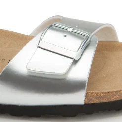 Sandalen|Pantoletten|Horsch Schuhe Pantolette in Übergrößen Silber