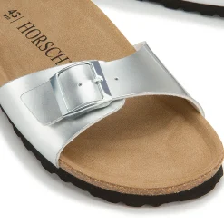Sandalen|Pantoletten|Horsch Schuhe Pantolette in Übergrößen Silber